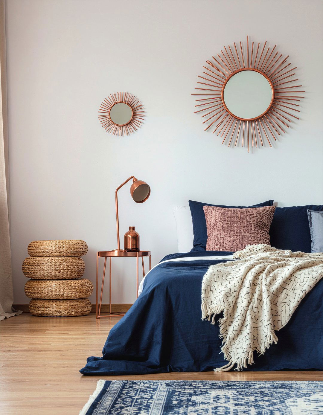 Copper sunburst mirror - 30 bedroom sunburst mirrors