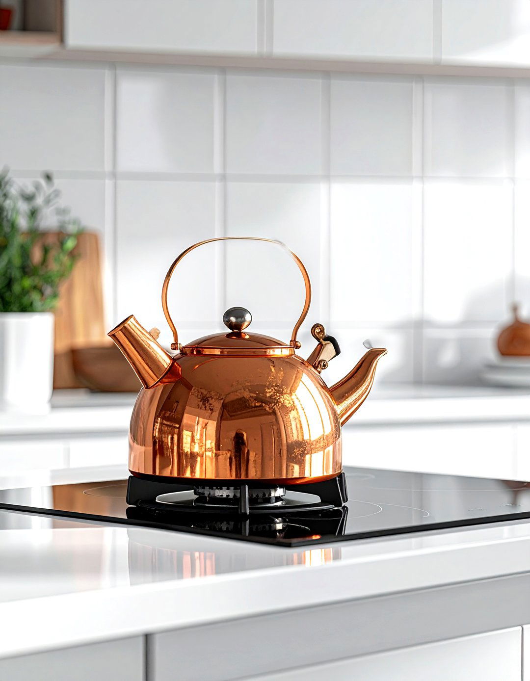 Copper tea kettle - 30 copper decor ideas
