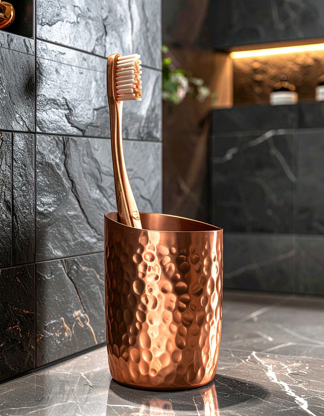 Copper toilet brush holder - 30 toilet brush holder ideas