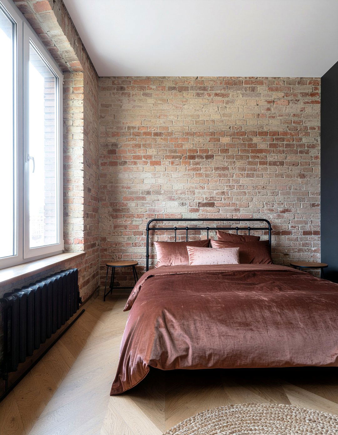 Copper velvet bedding - 30 bedroom velvet bedding ideas