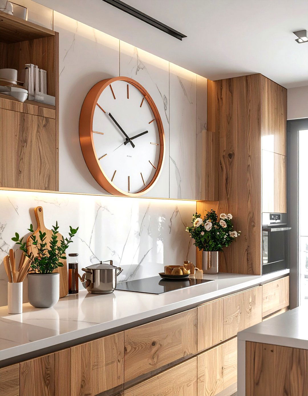 Copper wall clock - 30 wall clock ideas