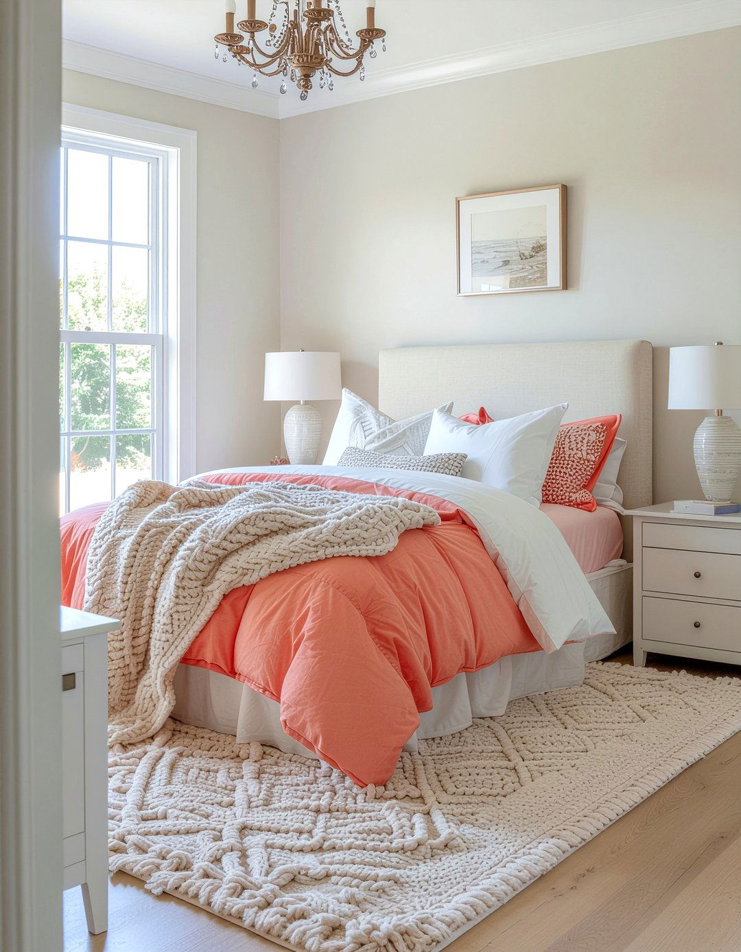 Coral And Cream Bedroom - 30 coral bedroom ideas