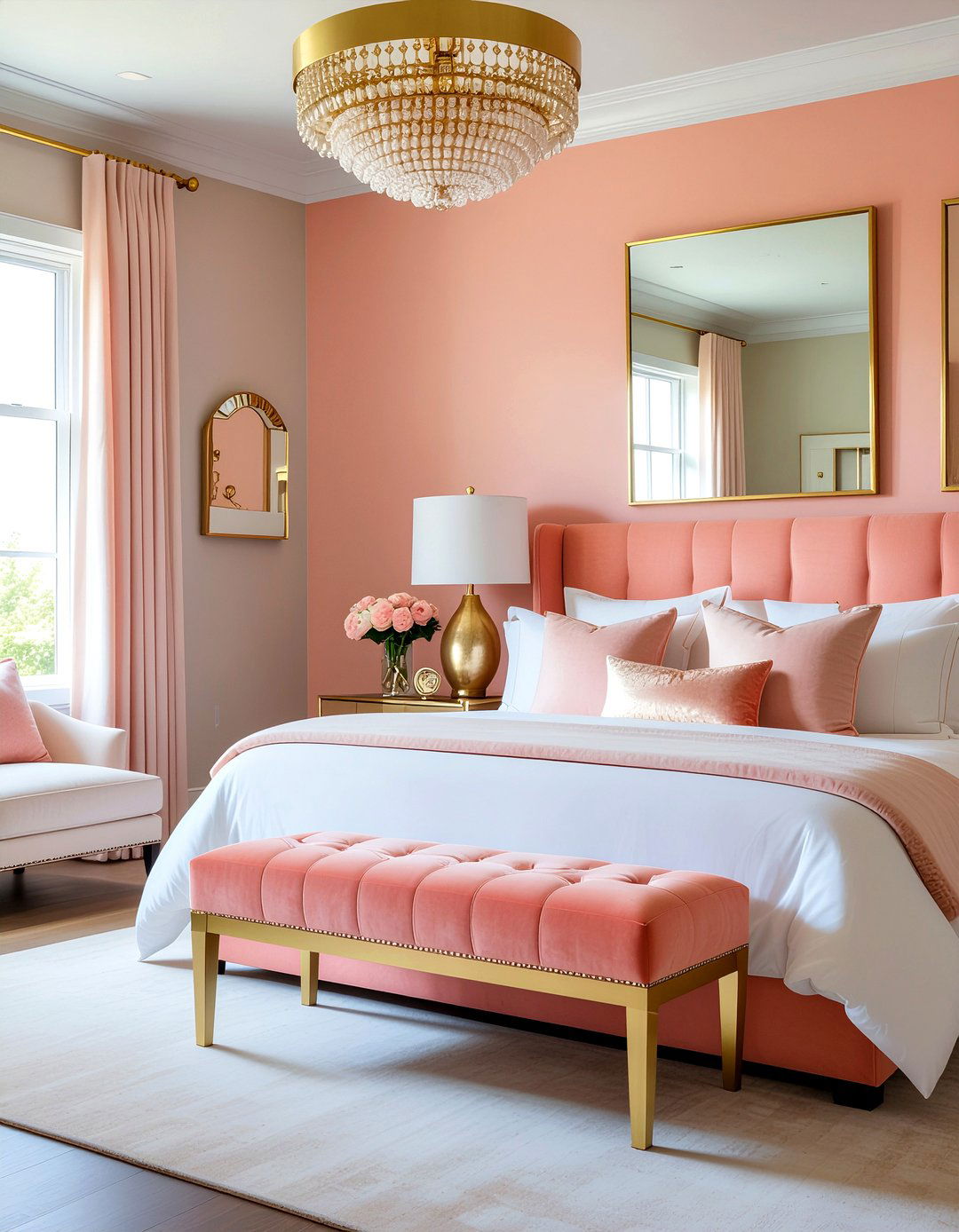Coral And Gold Bedroom - 30 coral bedroom ideas