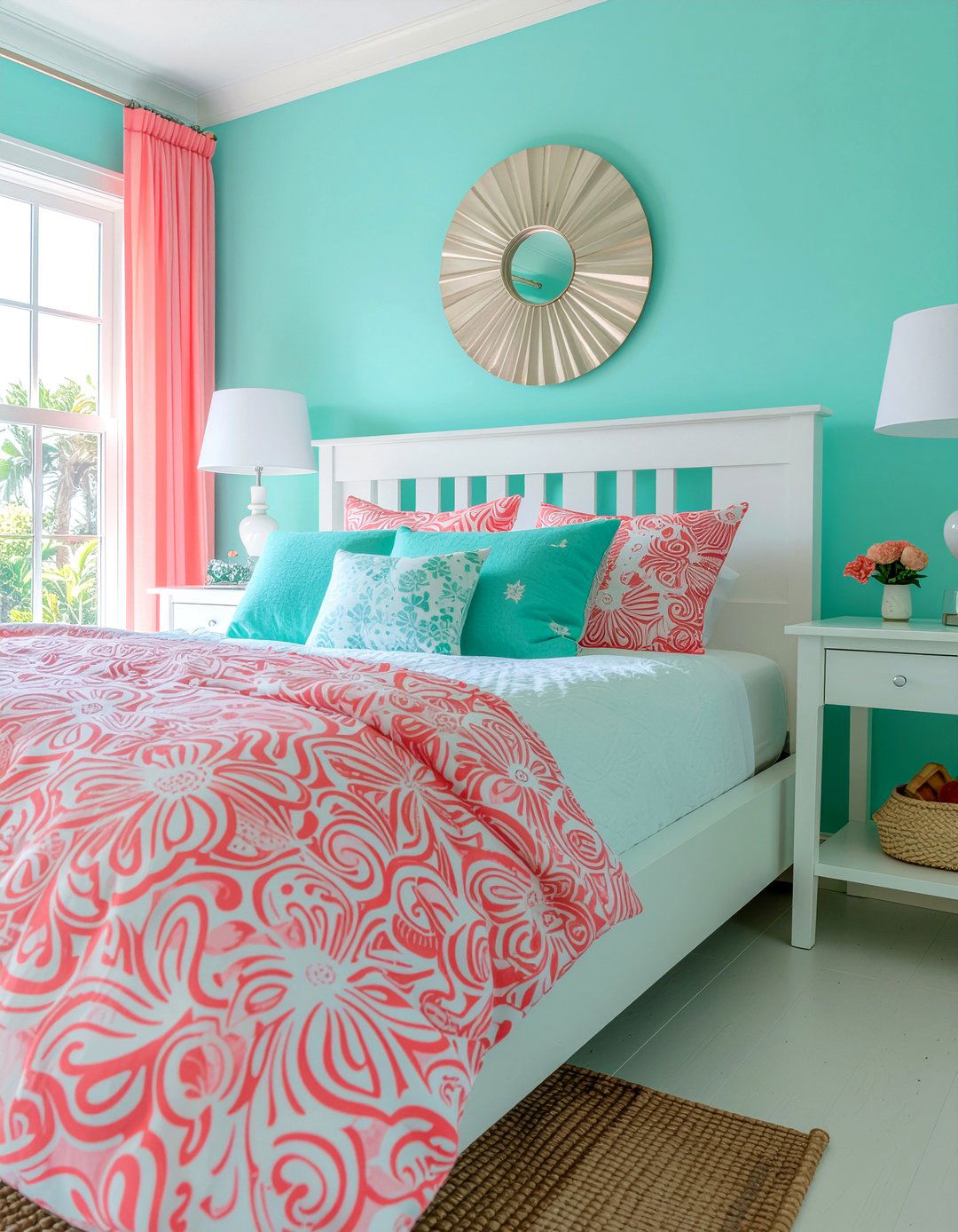 Coral And Turquoise Bedroom - 30 coral bedroom ideas