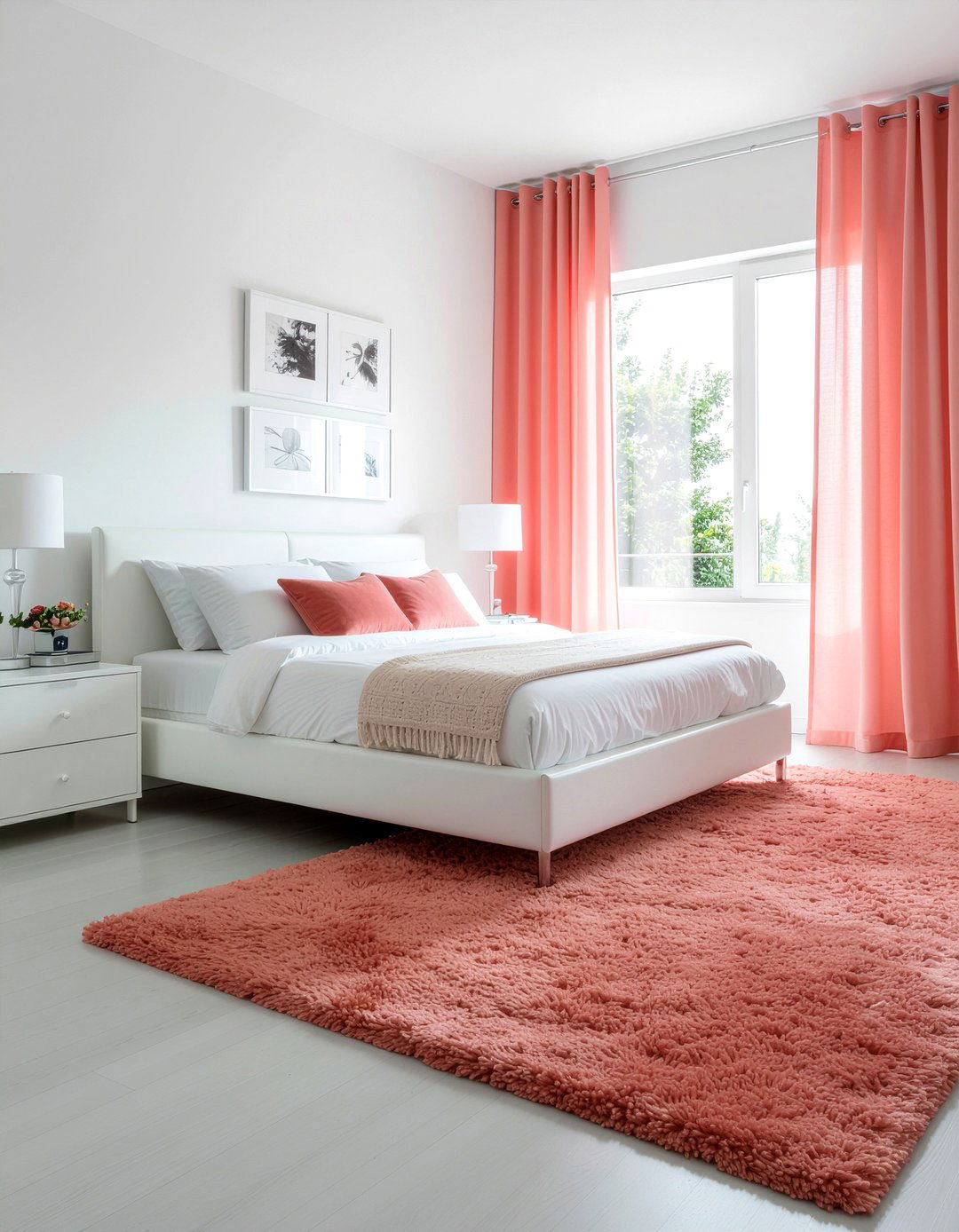 Coral And White Bedroom - 30 coral bedroom ideas
