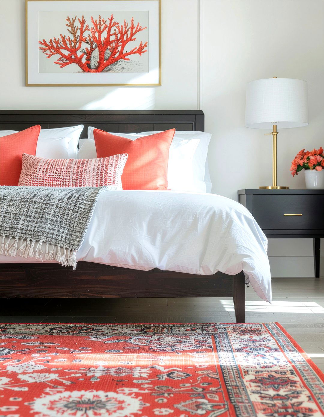 Coral Color Decor - 30 Caribbean bedroom ideas
