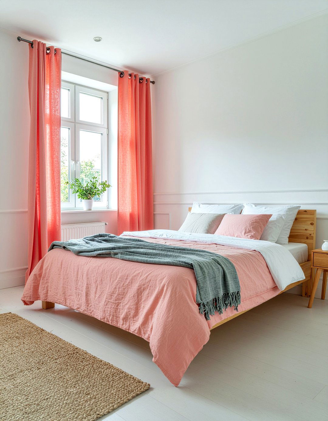 Coral Curtains Bedroom - 30 coral bedroom ideas