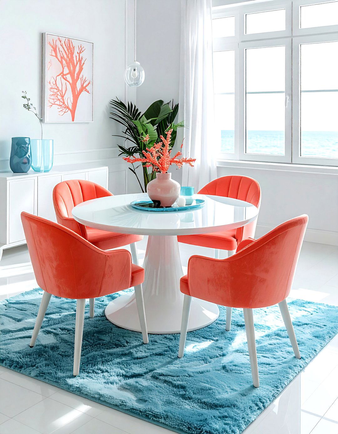 Coral Dining Set - 30 painted dining room furniture ideas