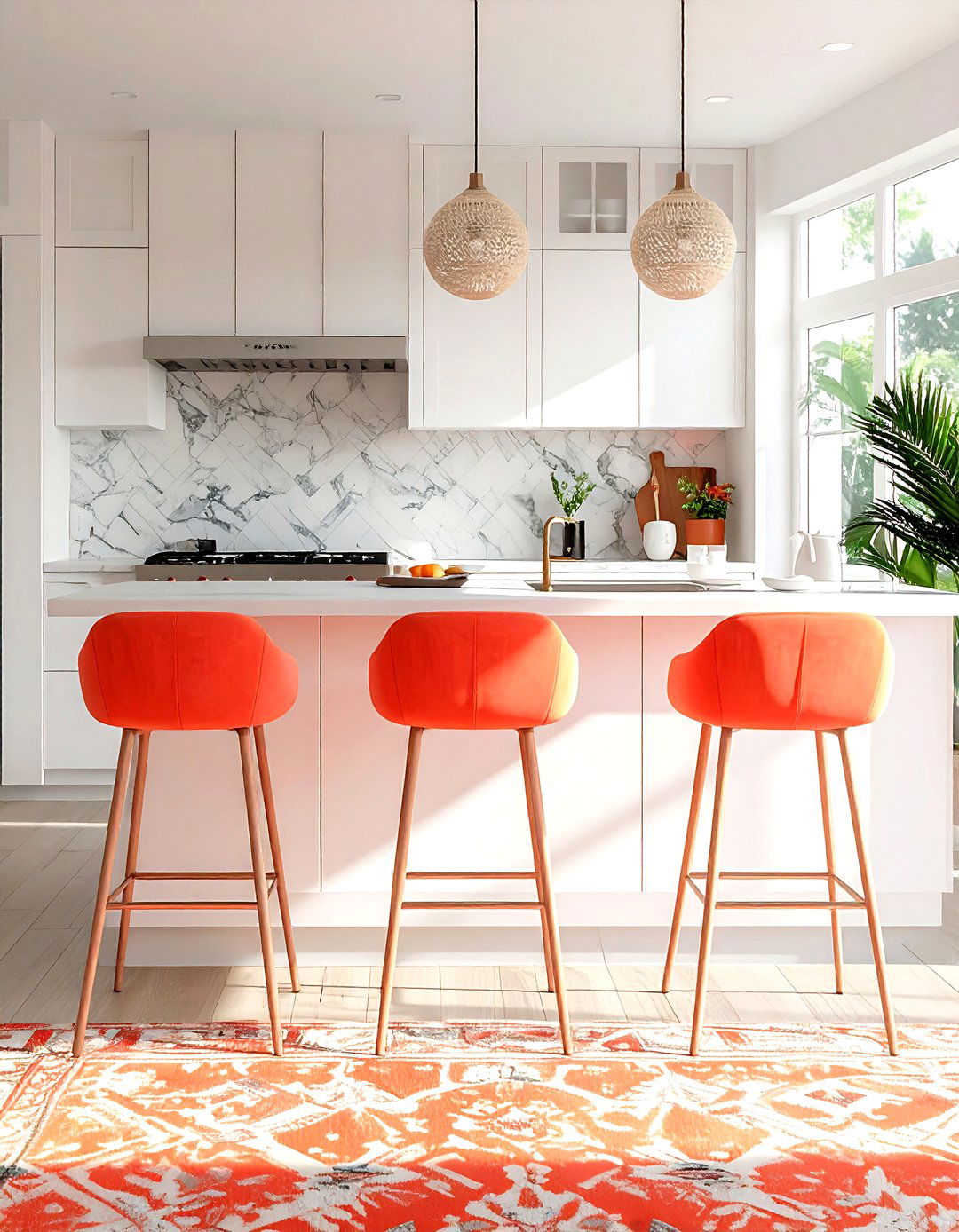 Coral Kitchen Accents - 30 kitchen accent color ideas