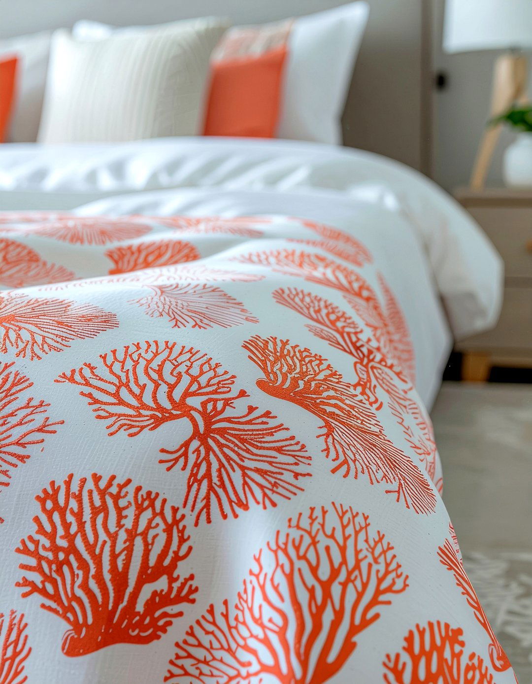 Coral Pattern Throw Blanket - 30 tropical bedroom ideas