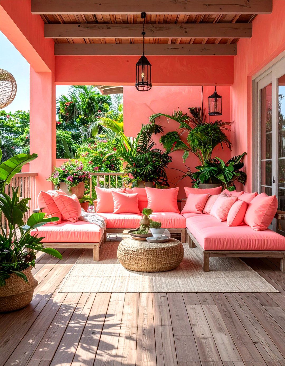 Coral Pink Patio - 30 pink decor ideas