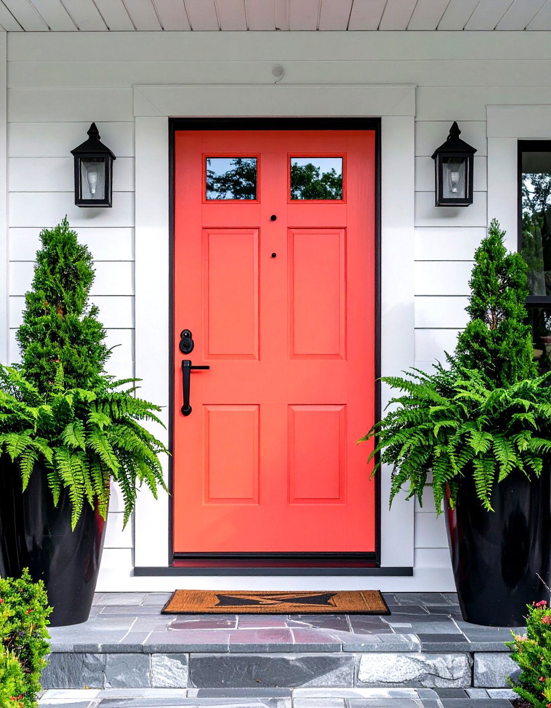 Coral front door - 30 coral decor ideas
