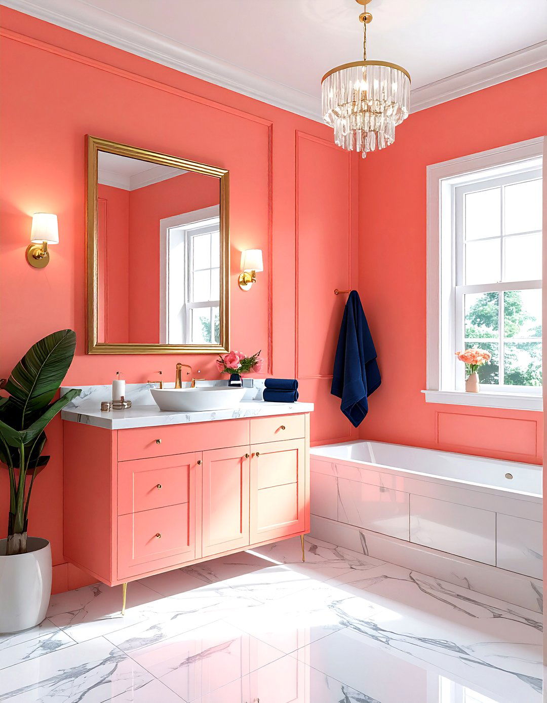Coral pink paint - 30 paint color ideas