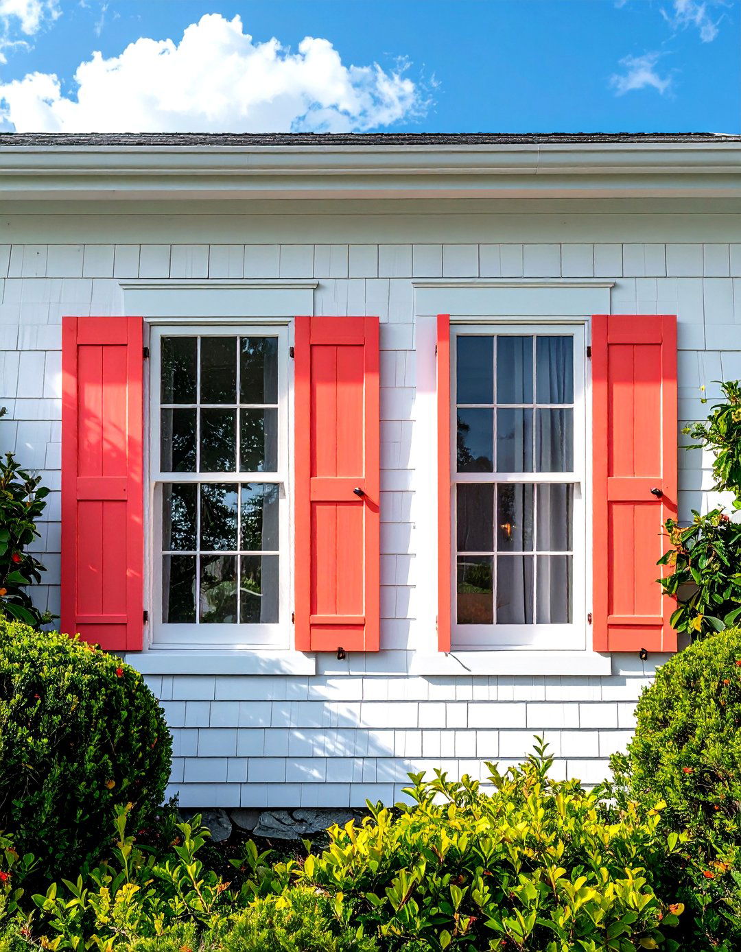 Coral window shutters - 30 coral decor ideas