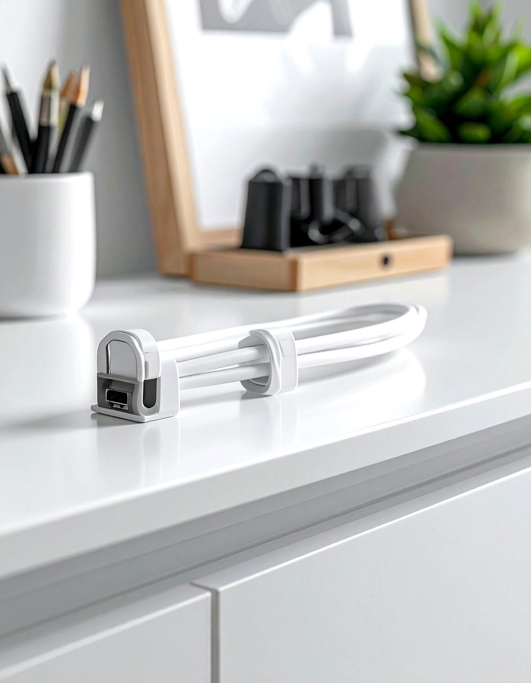 Cord management clip - 30 command strip decor ideas
