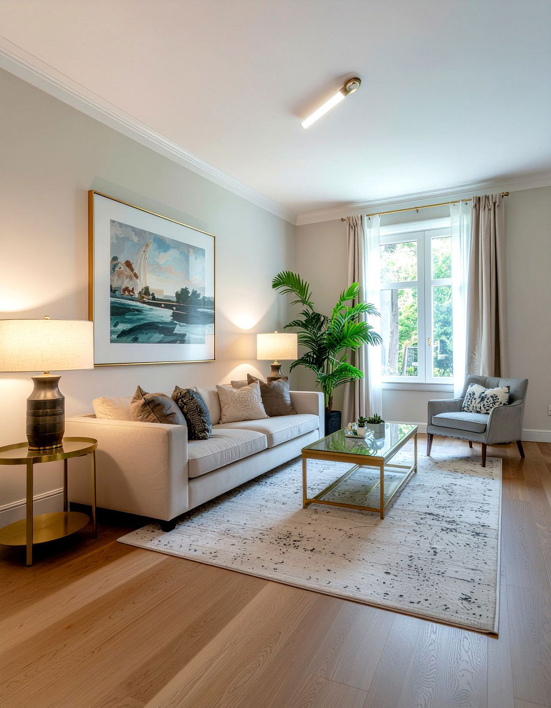 Cordless LED picture lights - 30 removable living room ideas