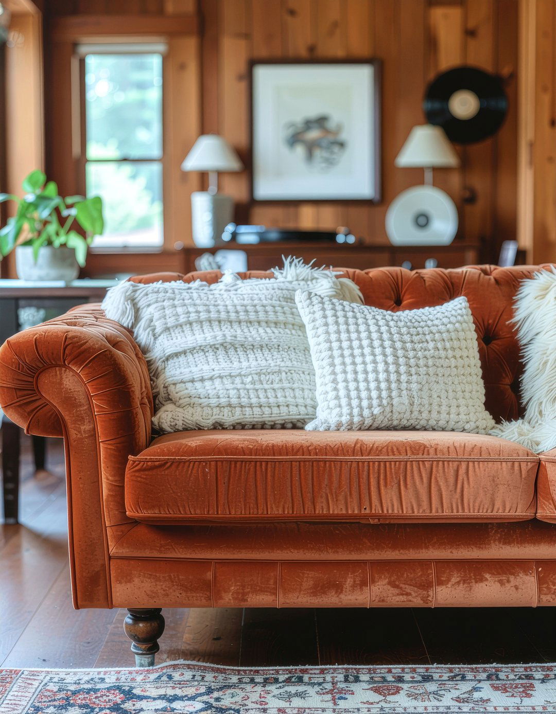 Corduroy fabric sofa - 30 fabric sofa living room ideas