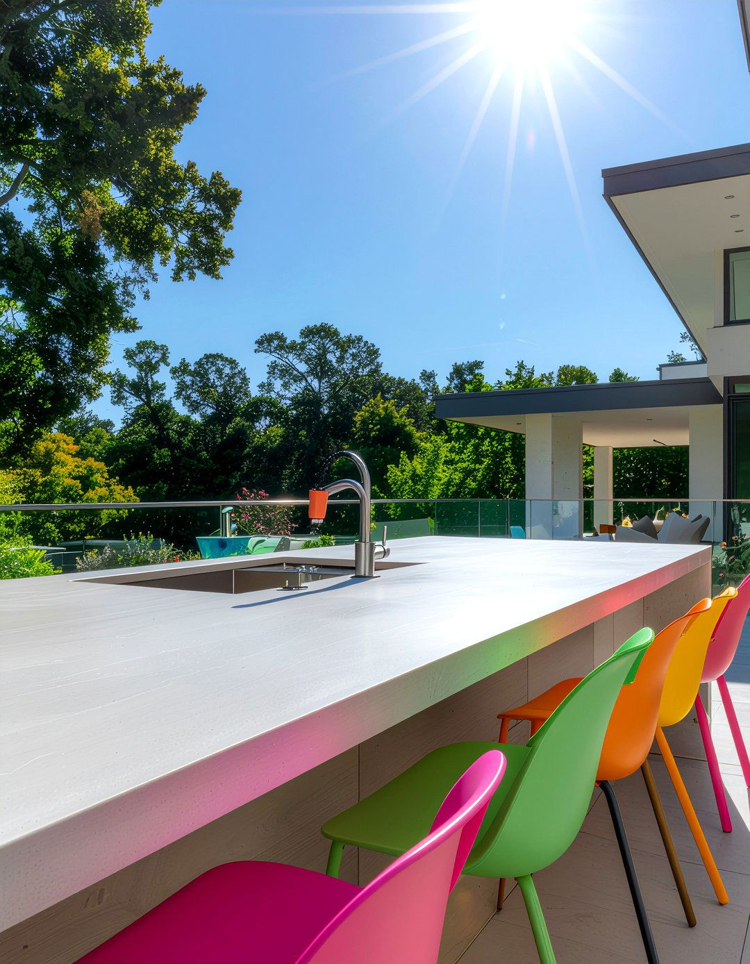 Corian outdoor kitchen countertop - 30 outdoor kitchen countertop ideas