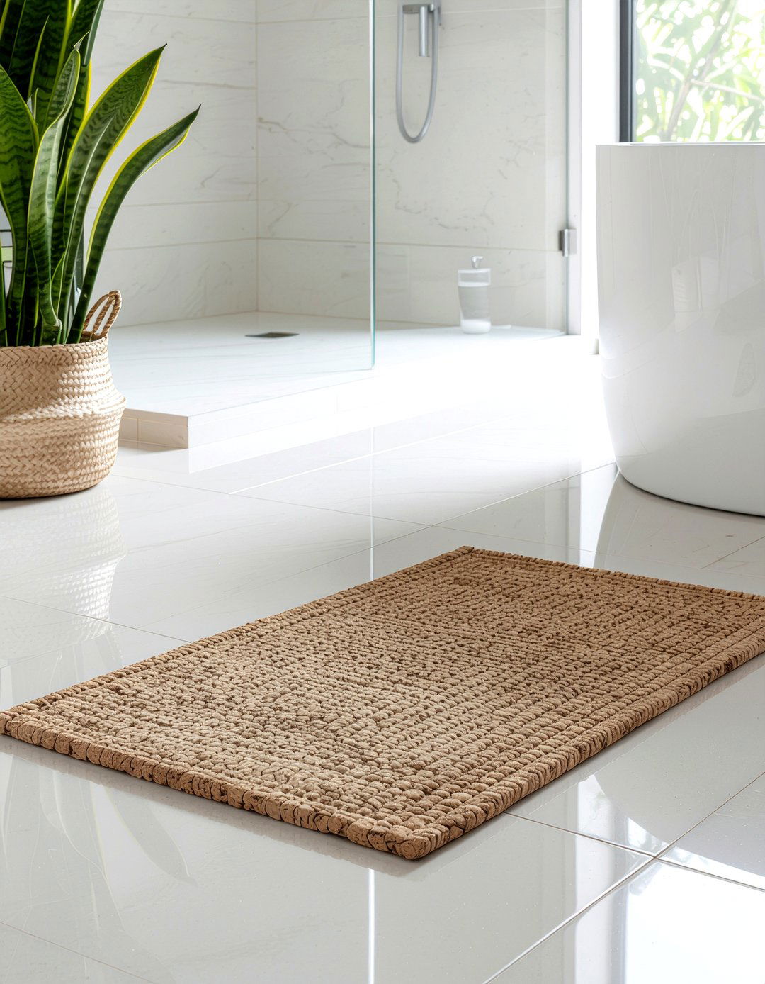 Cork Bath Mat - 30 natural bathroom product ideas