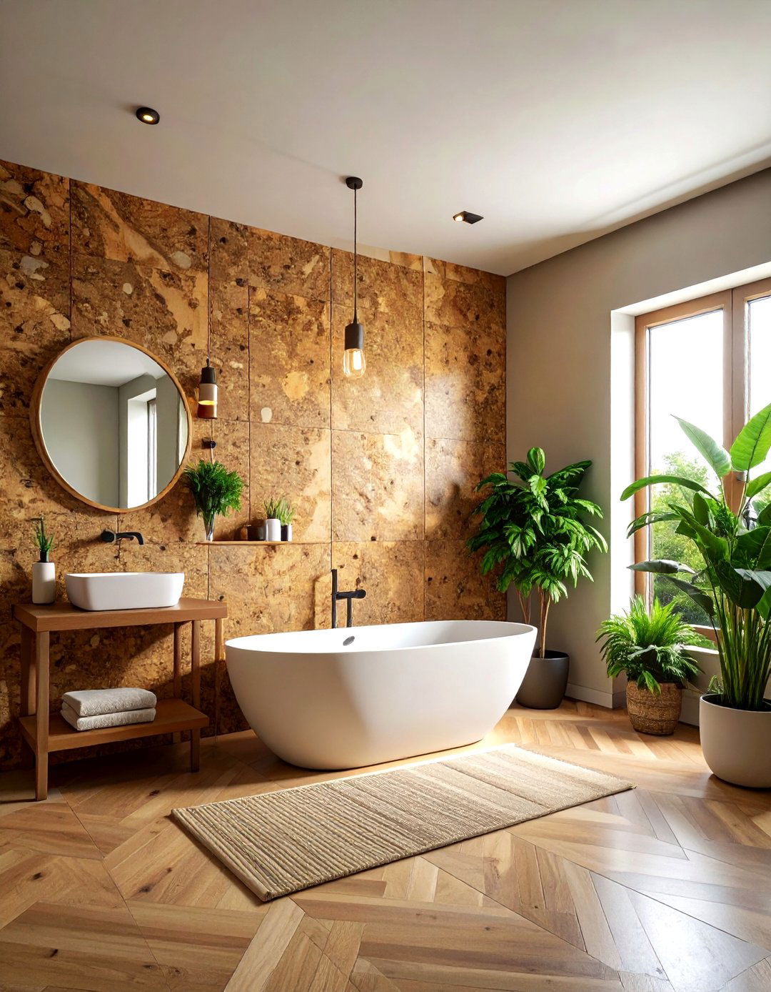 Cork Bathroom Wall - 30 bathroom wall texture ideas