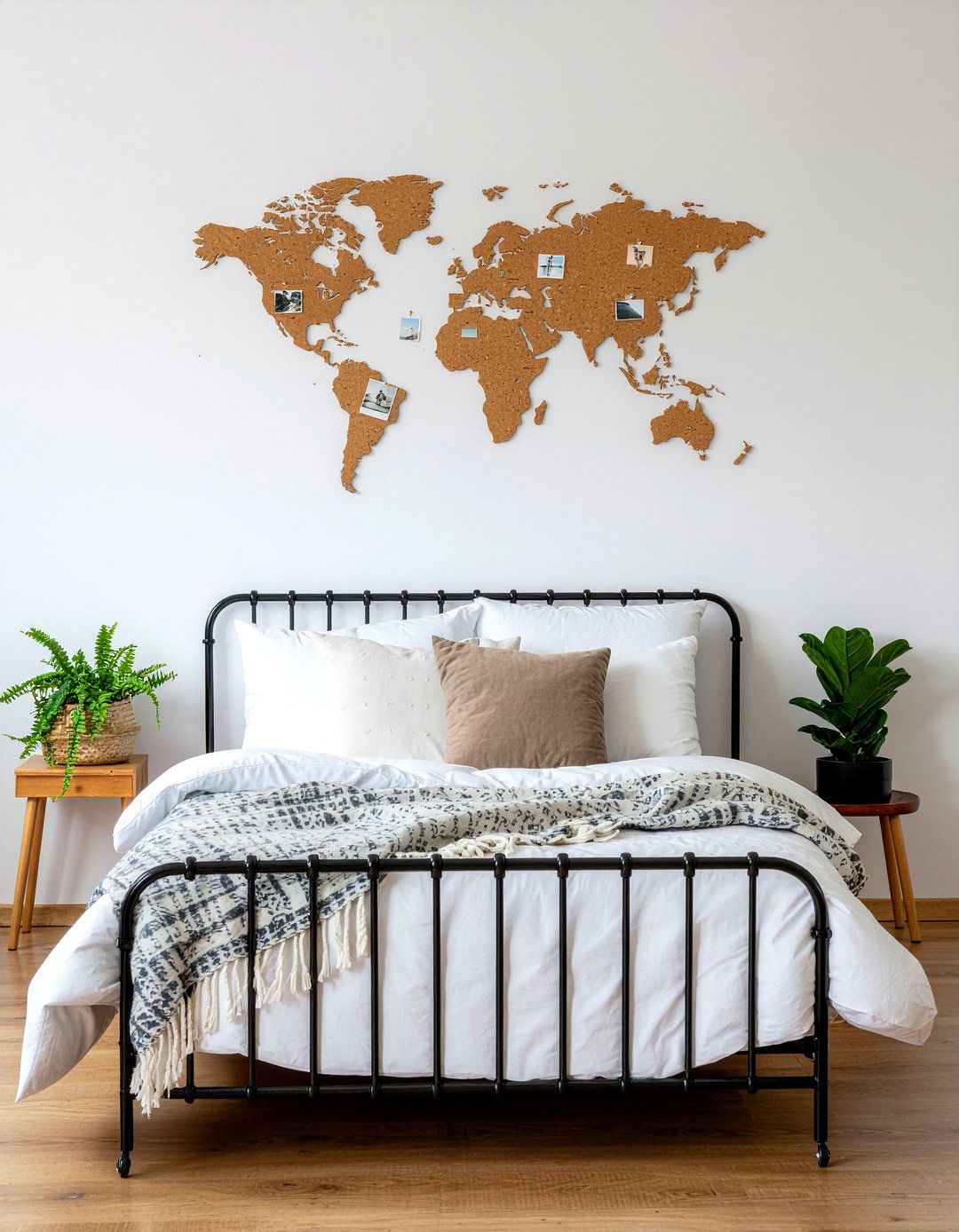 Cork Board World Map - 30 world map bedroom ideas
