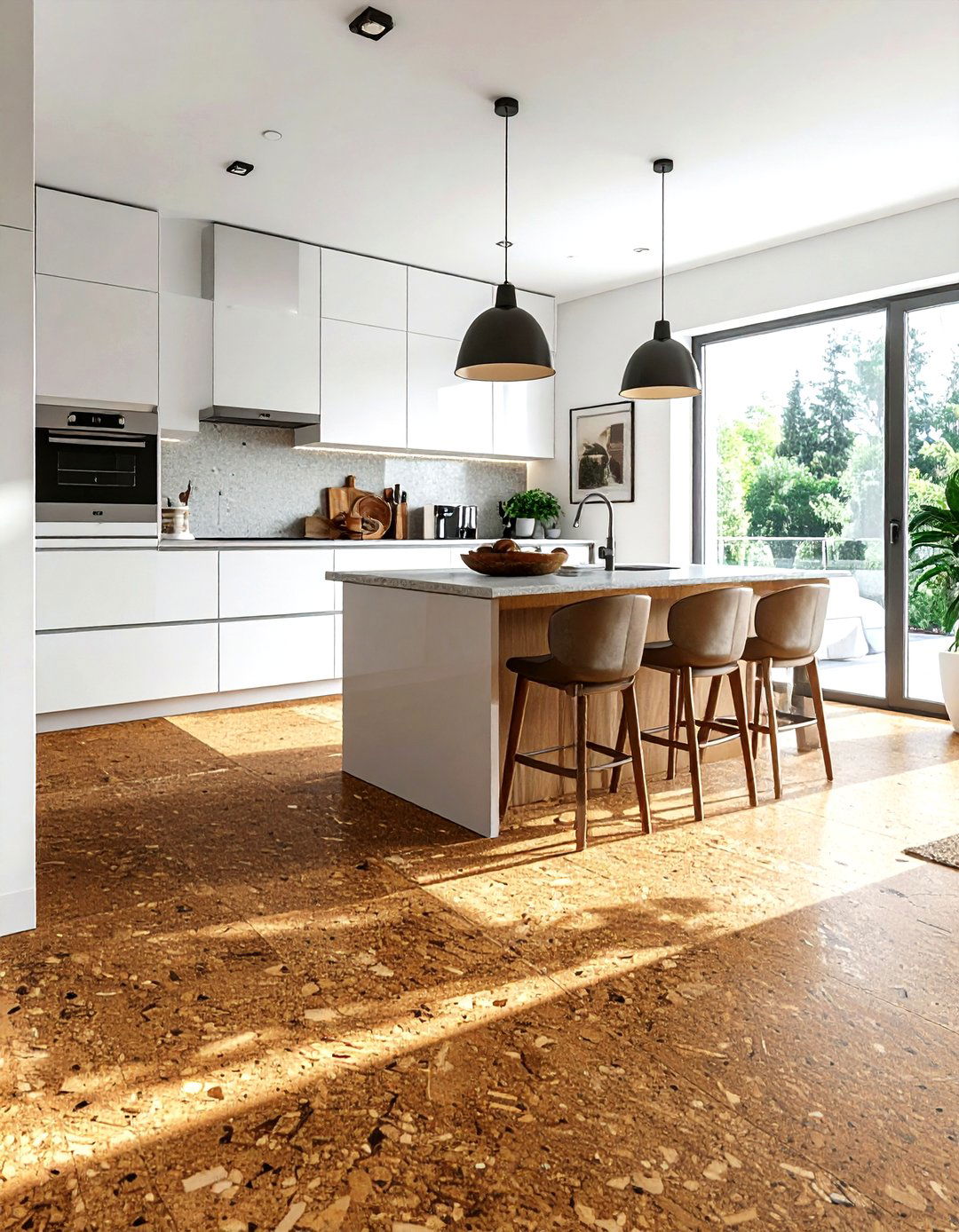 Cork Flooring - 30 kitchen floor design ideas