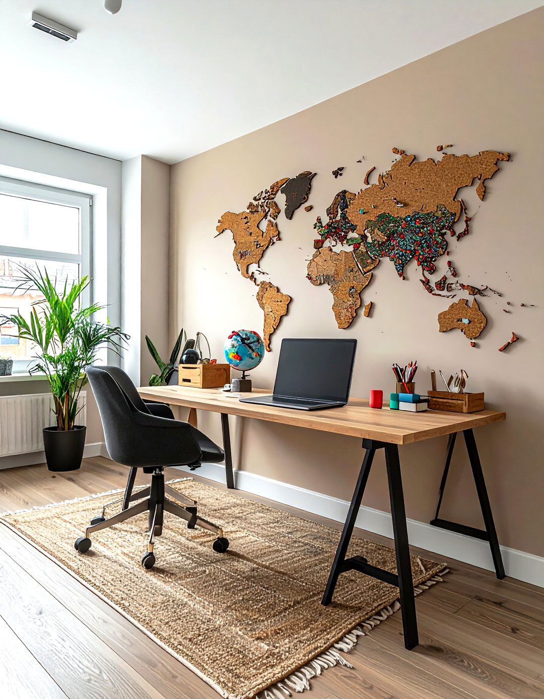 Cork Pin Globe - 30 decorative globe ideas