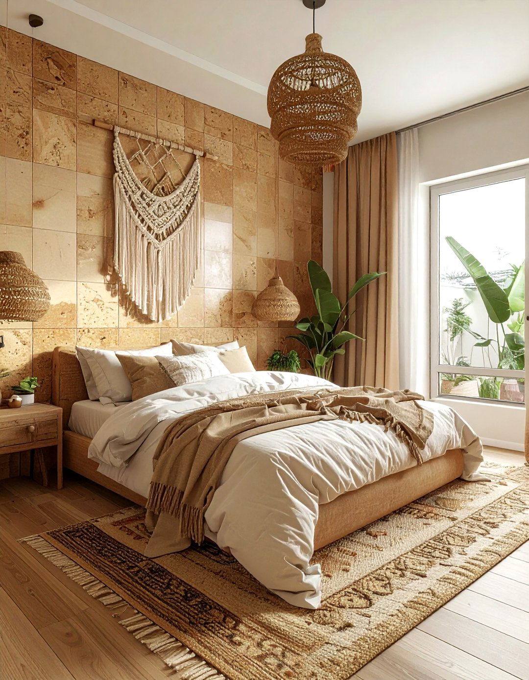 Cork Wall Tile - 30 bedroom backsplash ideas