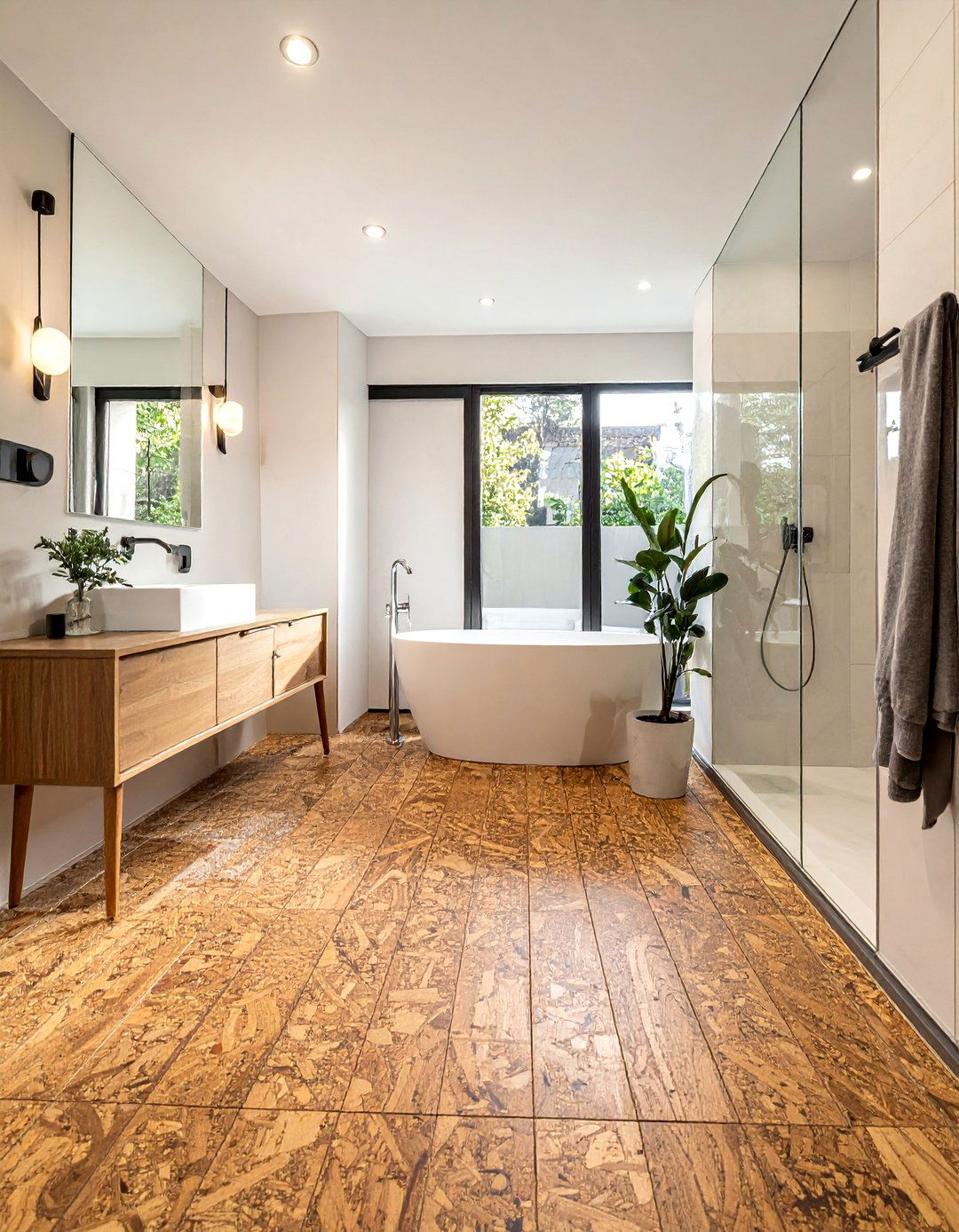 Cork Wood Bathroom Floor - 30 wood floor bathroom ideas