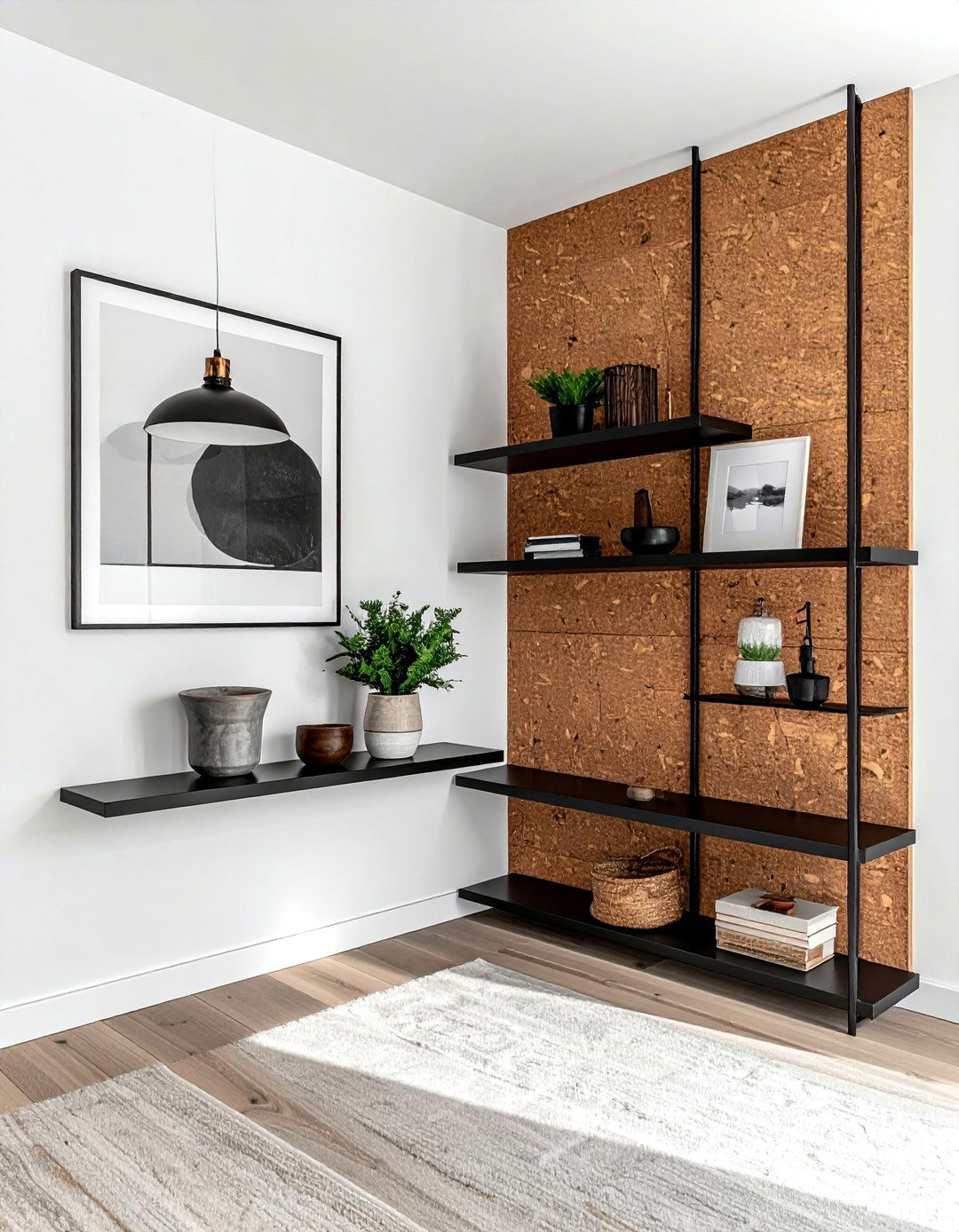 Cork and metal decor - 30 mixed material bedroom ideas