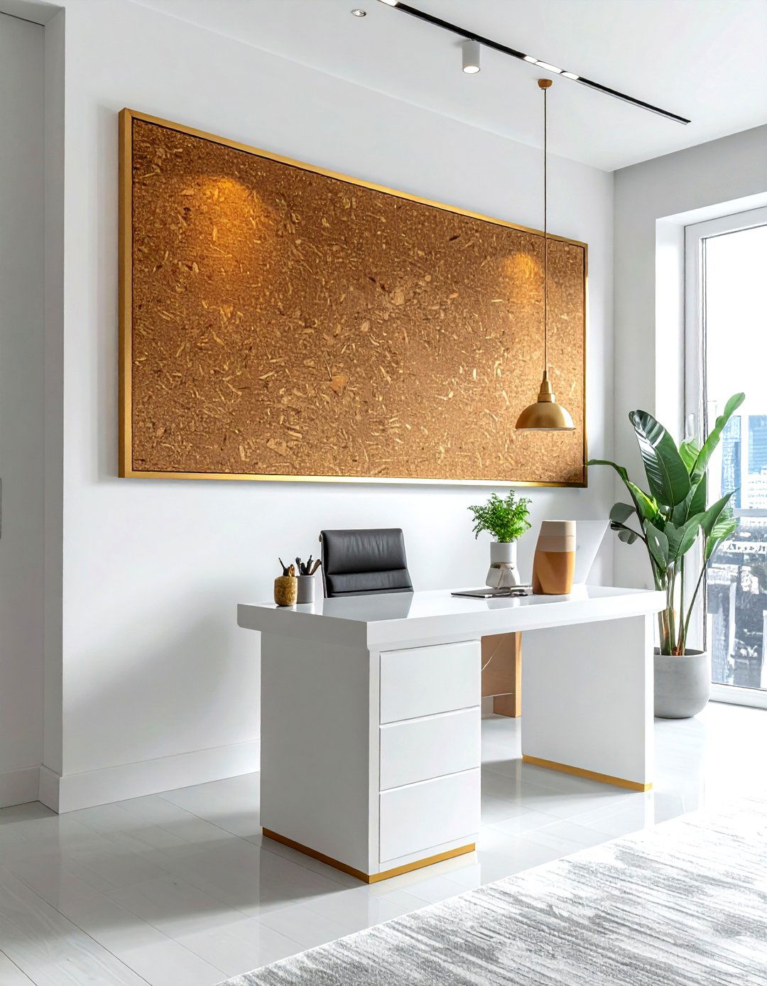 Cork and metal wall decor - 30 decor texture mixing ideas