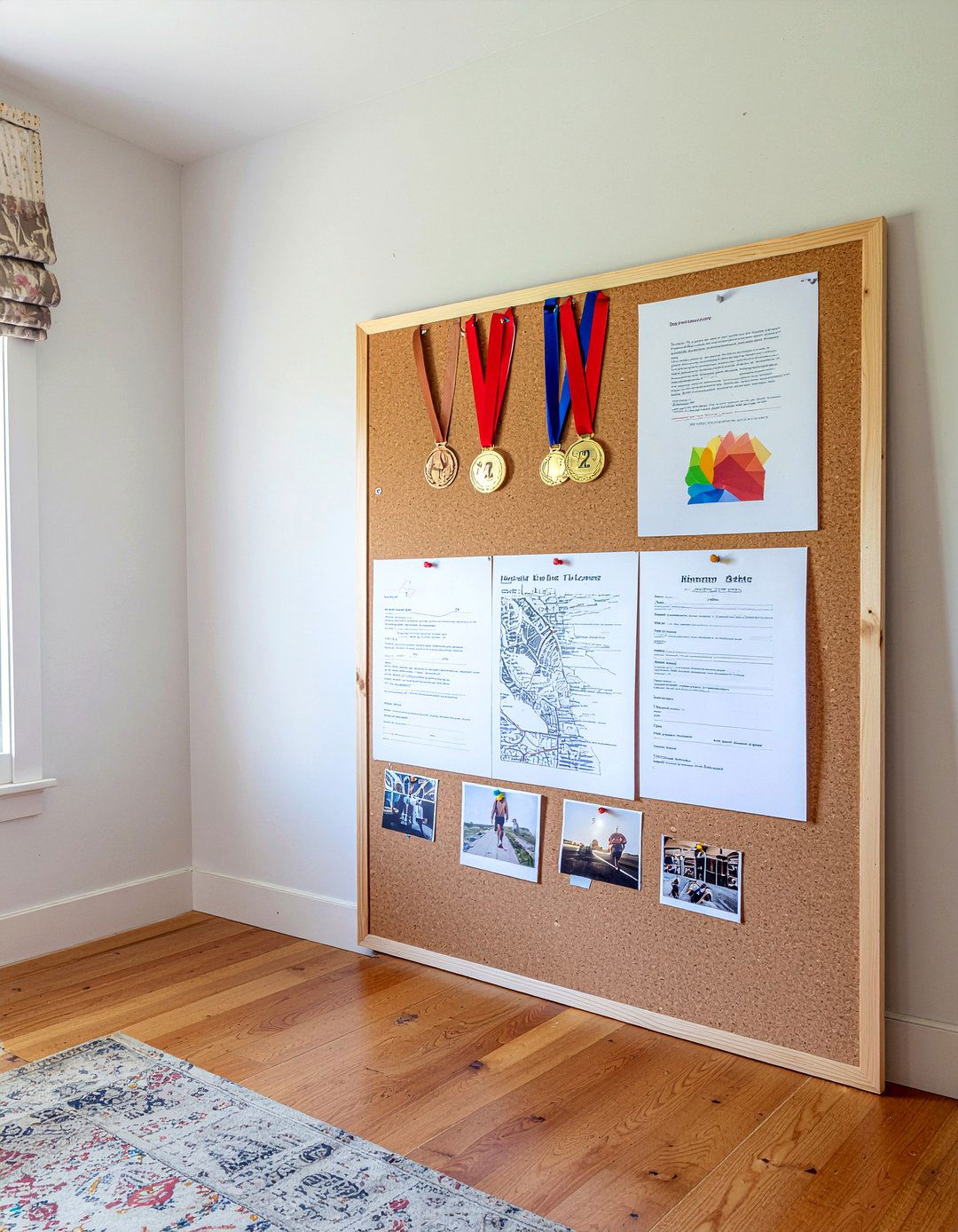 Cork board medal display - 30 bedroom medal display ideas