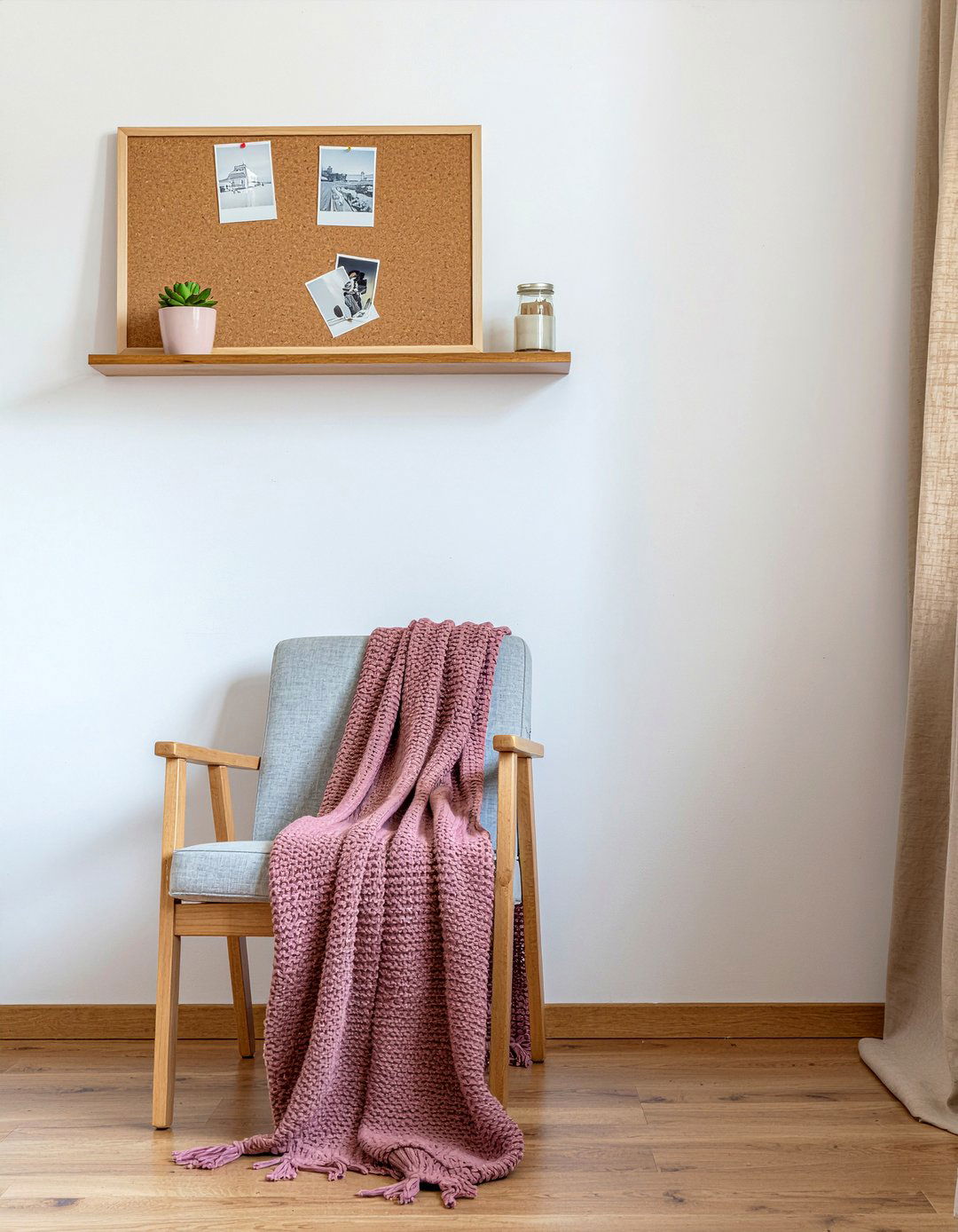 Cork board with shelf - 30 bedroom cork boards