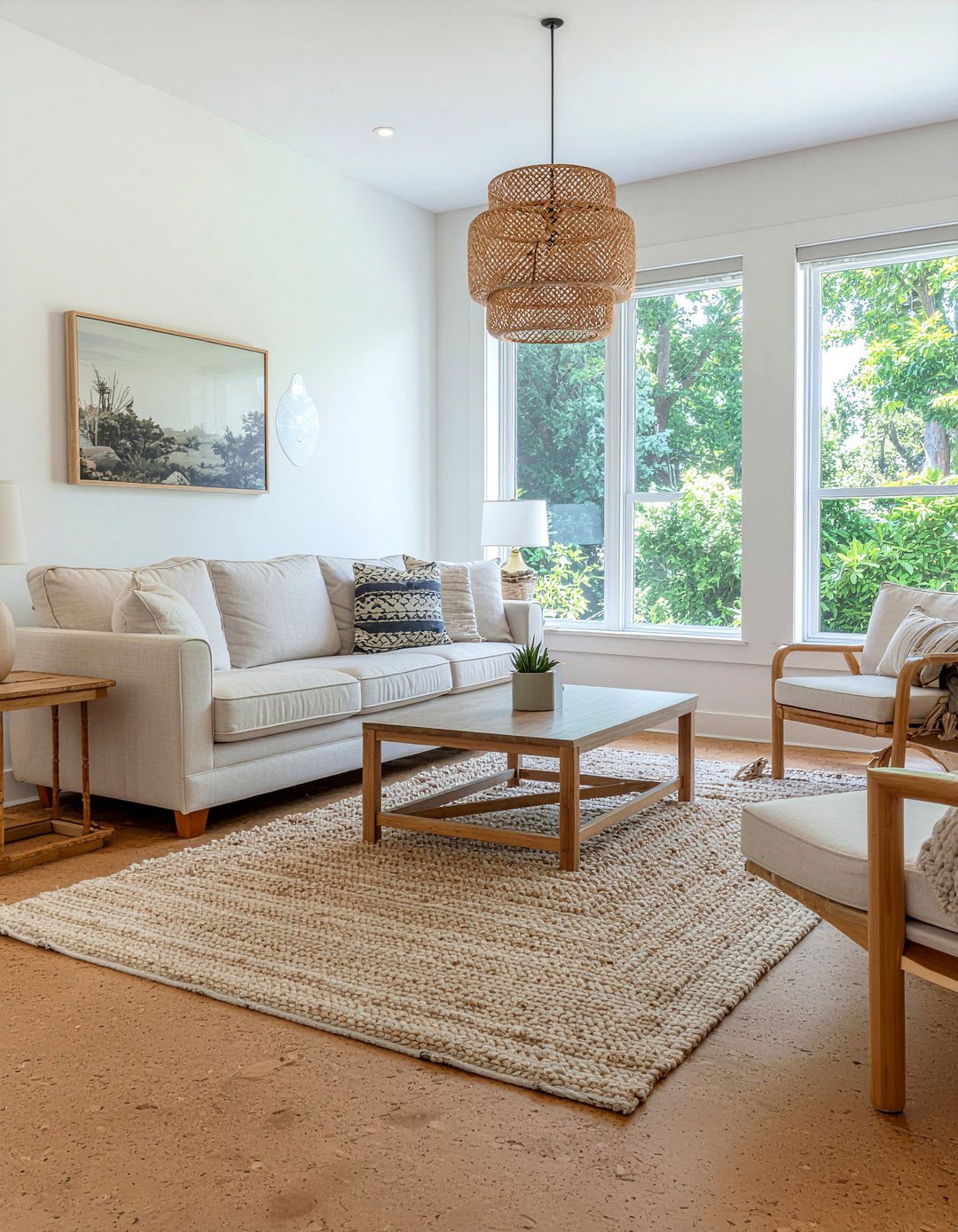 Cork flooring living room - 30 earthy living room ideas