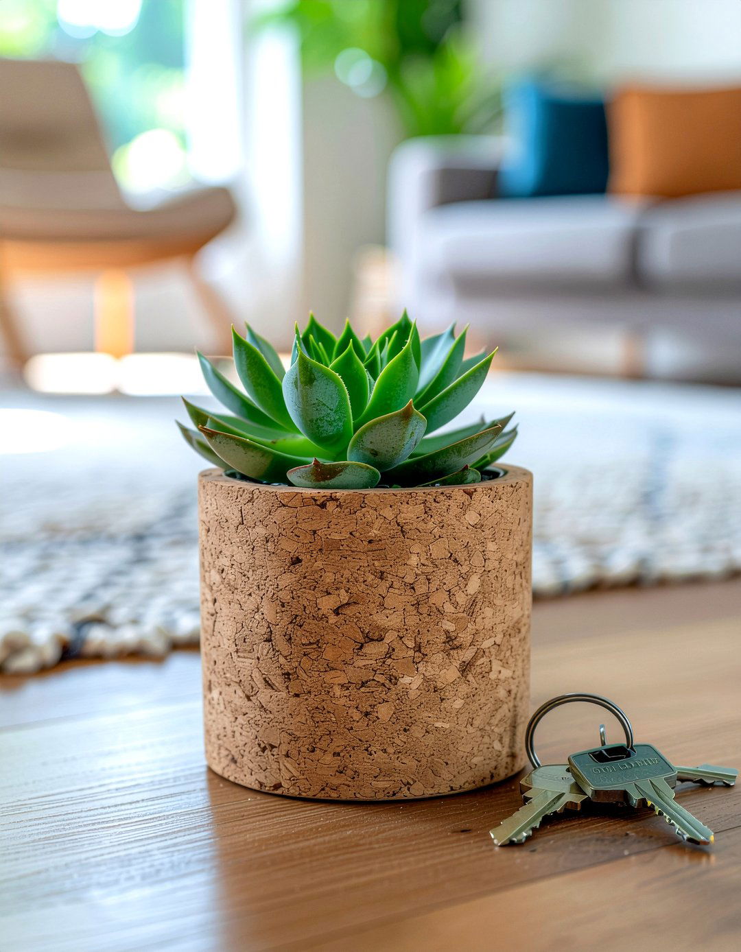 Cork storage container - 30 living room storage box ideas