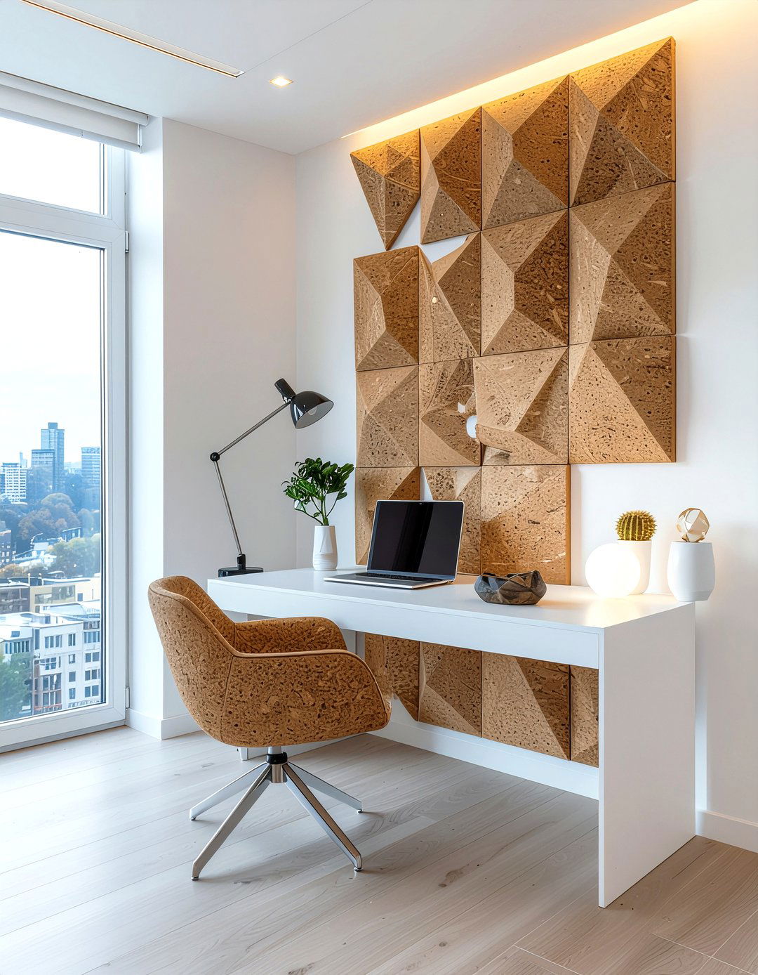 Cork wall panel - 30 feature wall ideas