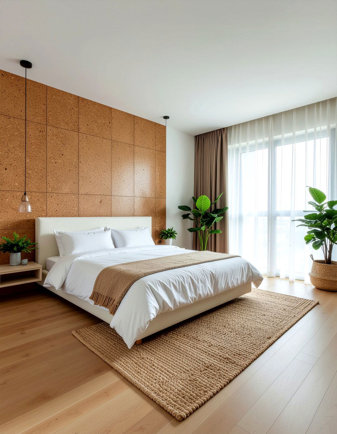 Cork wall tile bedroom wall - 30 bedroom wall texture ideas