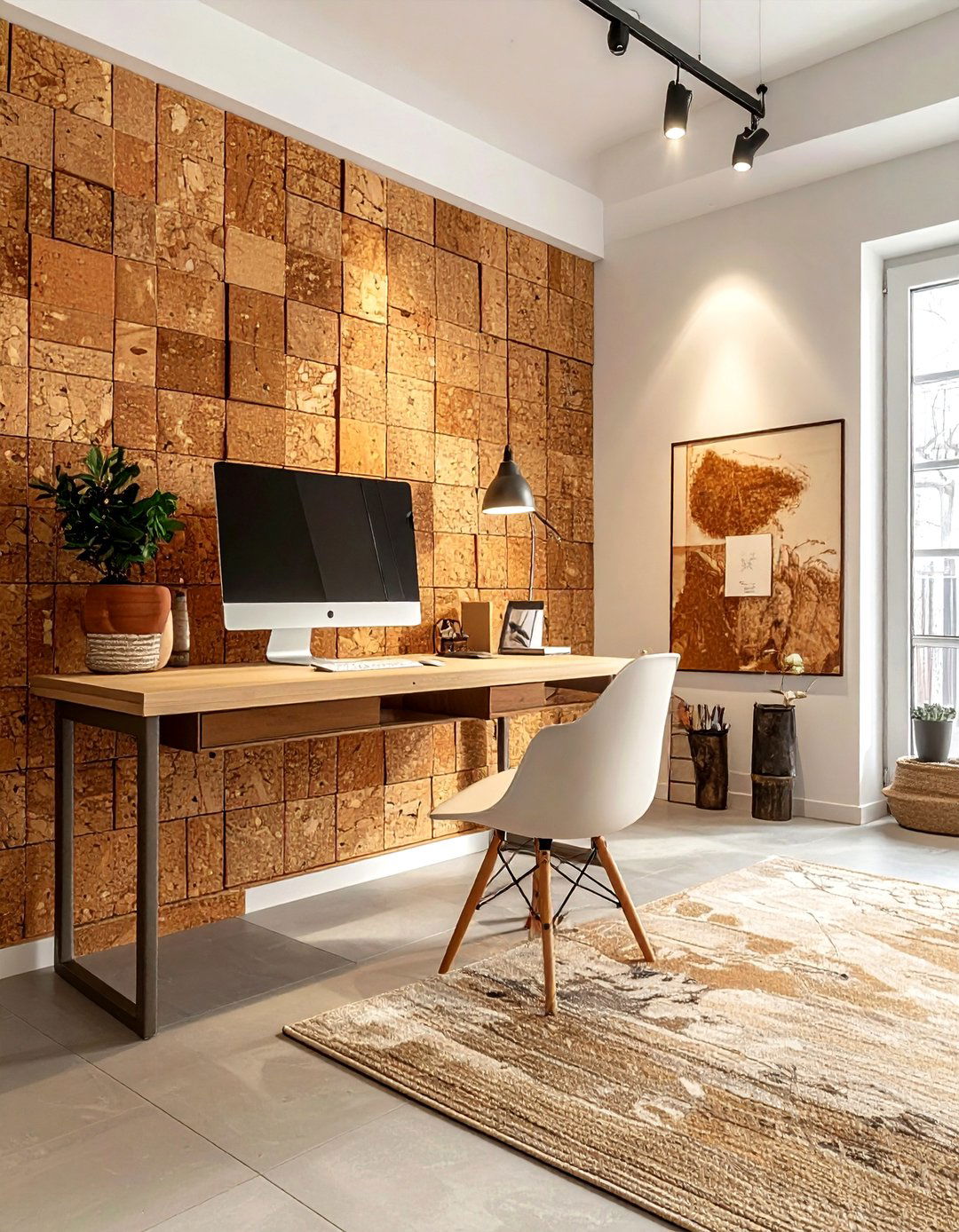 Cork wall tiles - 30 natural home decor ideas