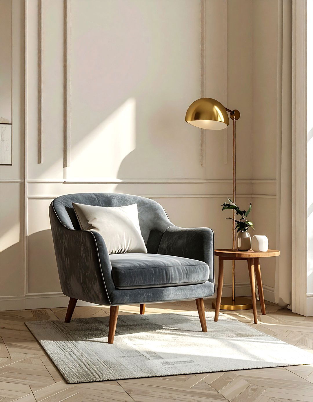 Corner Armchair - 30 bedroom reading nook ideas