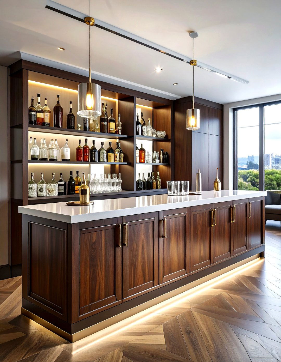 Corner Bar Cabinet - 30 living room corner storage ideas