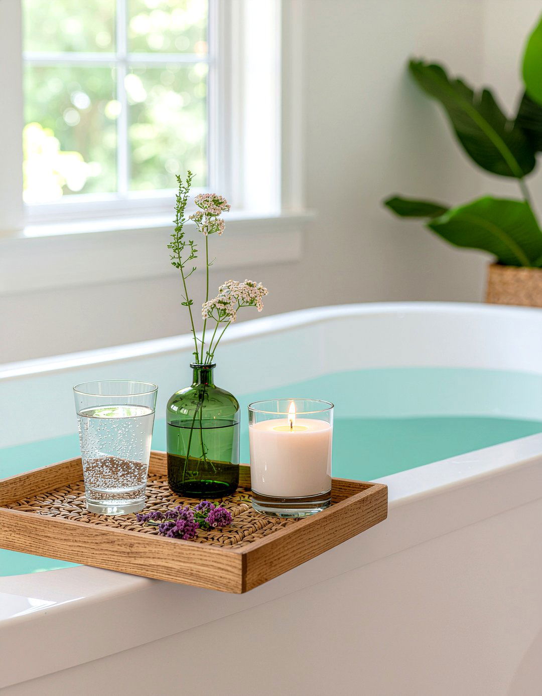 Corner Bath Tray - 30 bathroom corner storage ideas