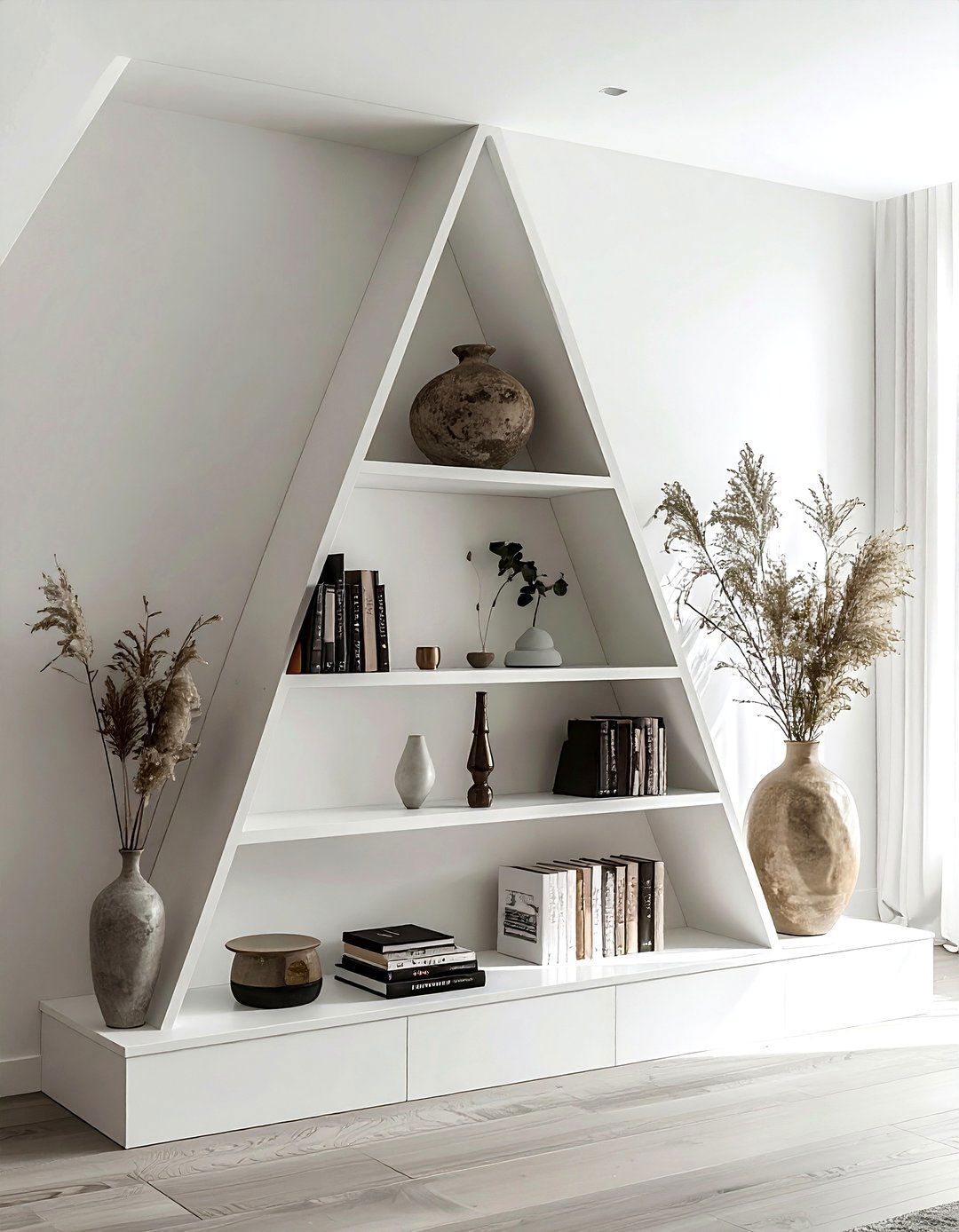 Corner Bookshelf - 30 bookshelf decor ideas