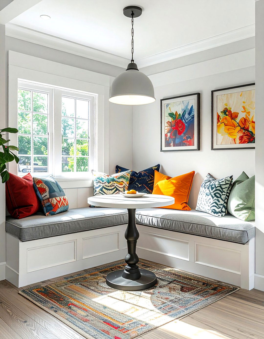 Corner Breakfast Nook - 30 apartment dining room ideas