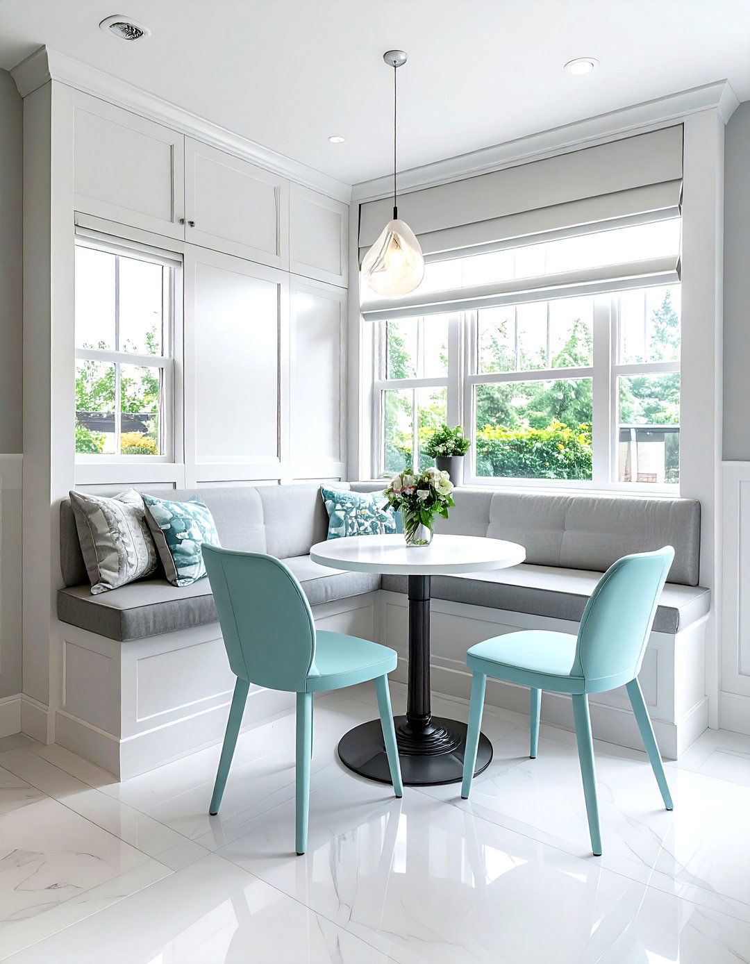 Corner Breakfast Nook - 30 dining room seating arrangements ideas