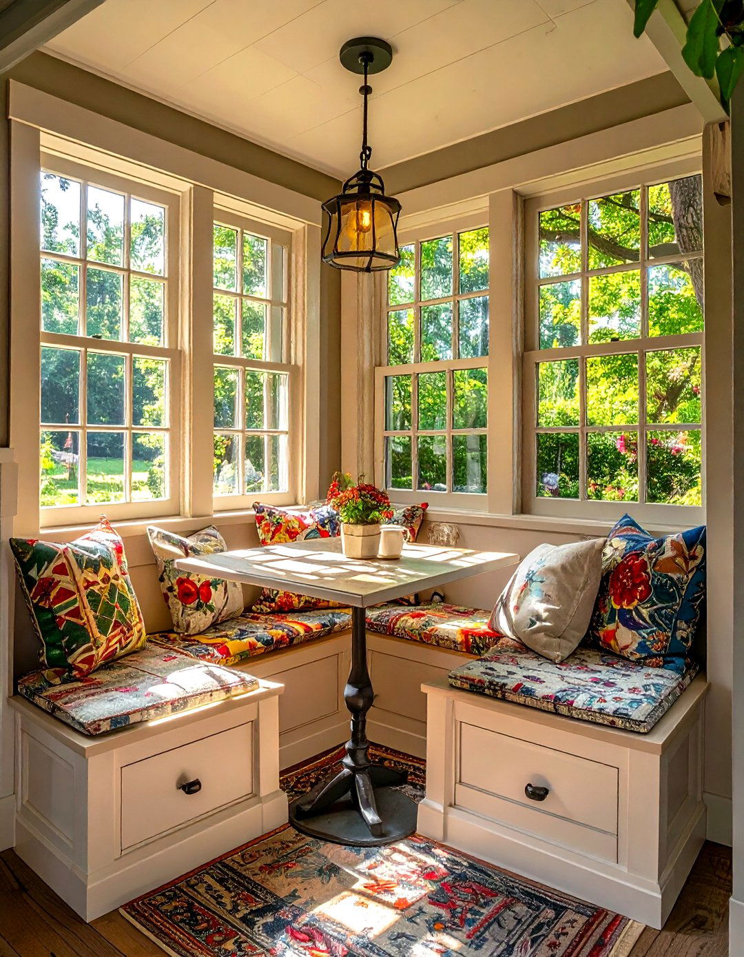 Corner Breakfast Nook Benches - 30 dining room under bed storage ideas