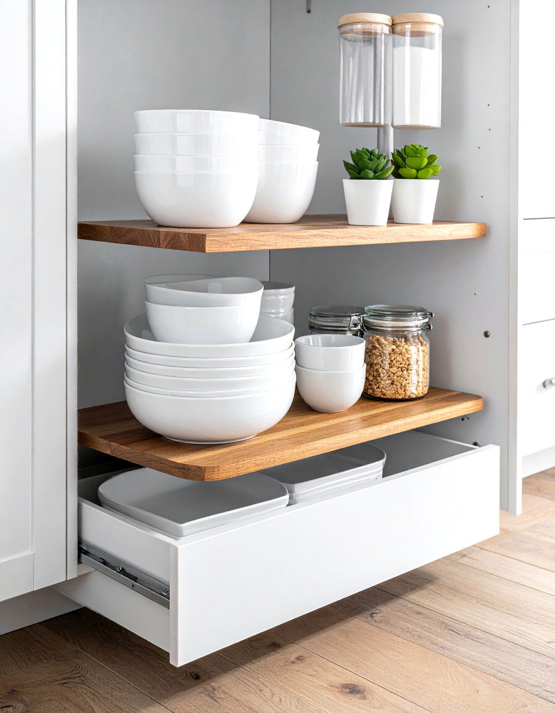 Corner Cabinet Lazy Susan - 30 small kitchen storage ideas