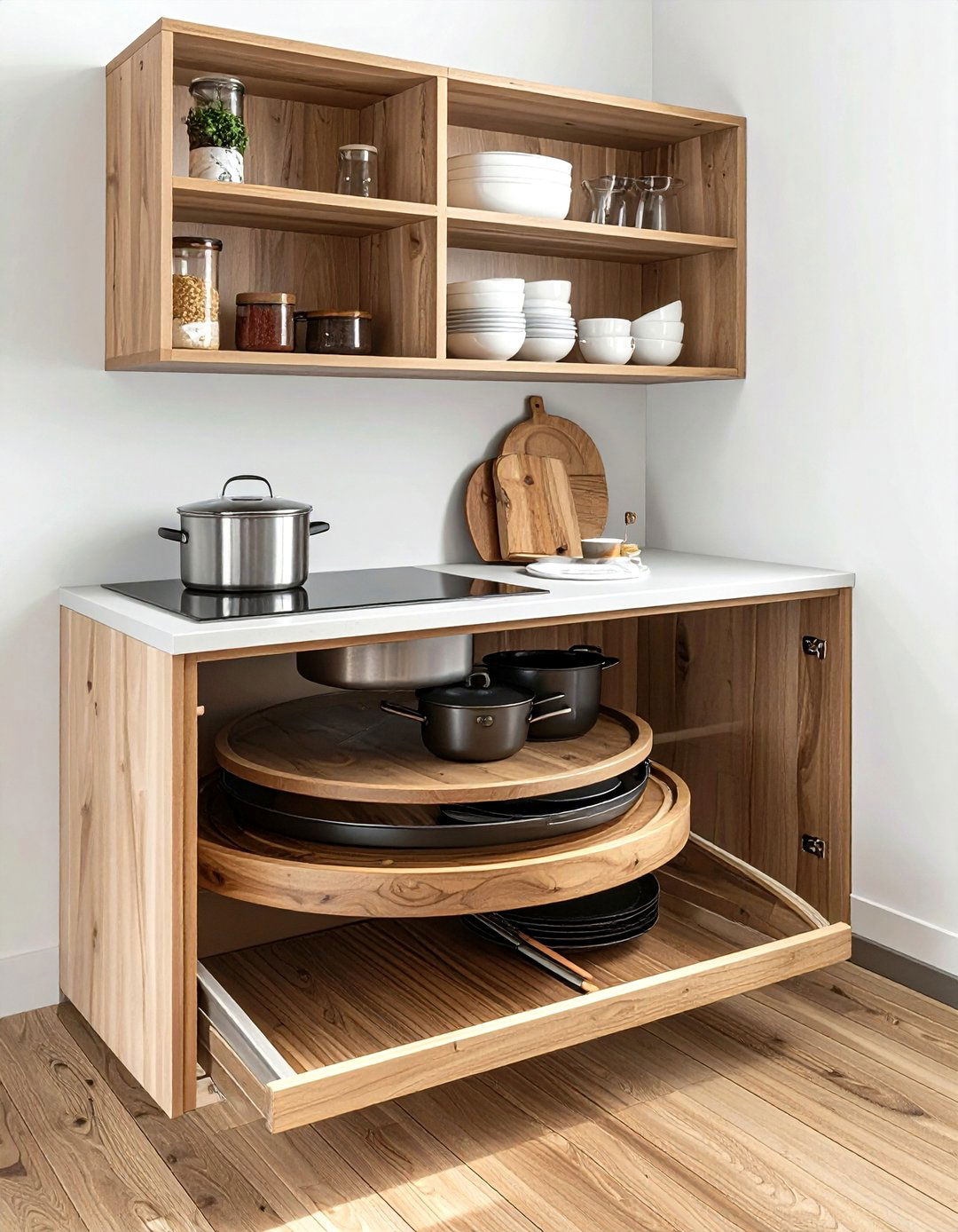 Corner Cabinet Organizer - 30 DIY kitchen remodel ideas