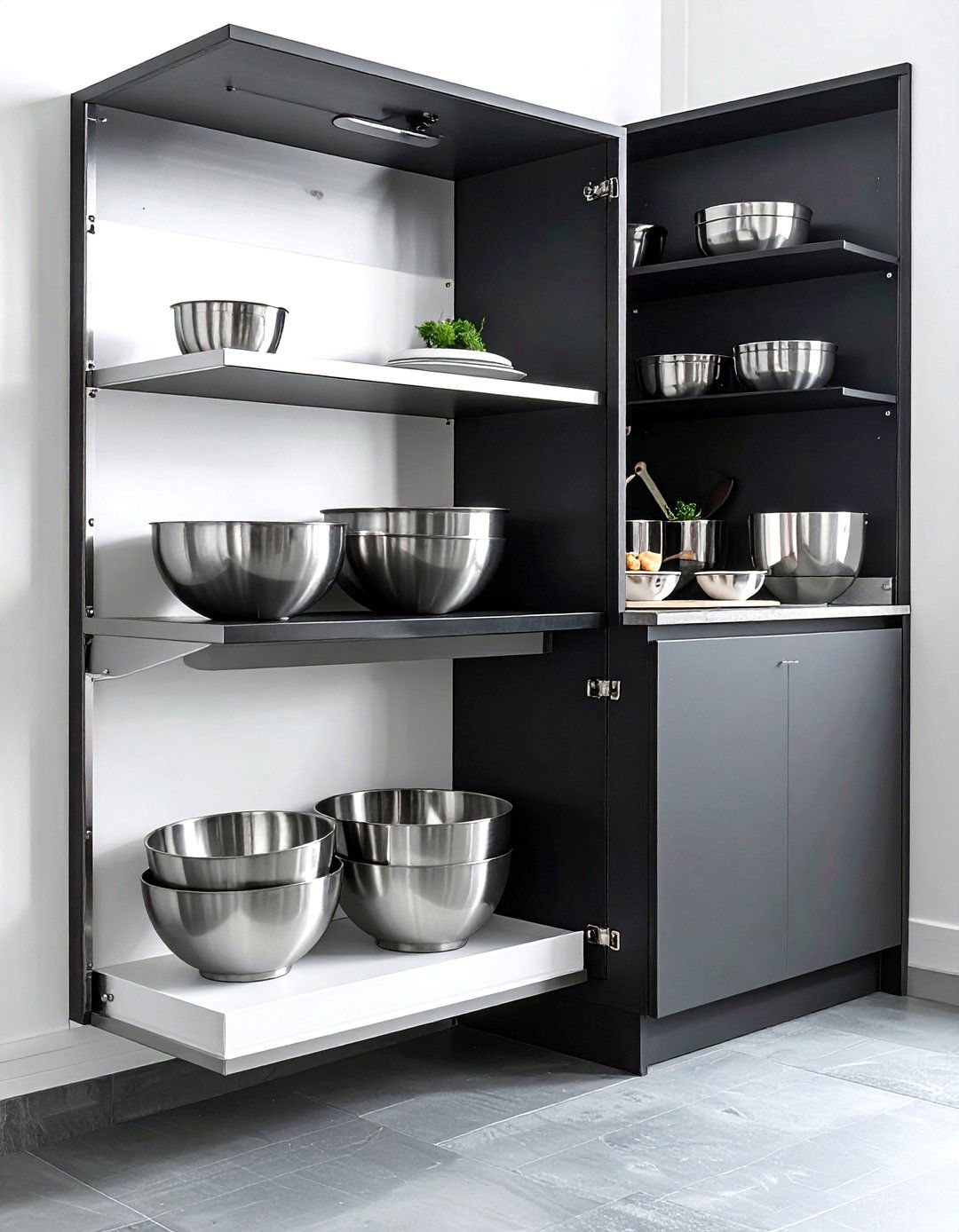 Corner Cabinet Organizer - 30 kitchen ergonomic ideas
