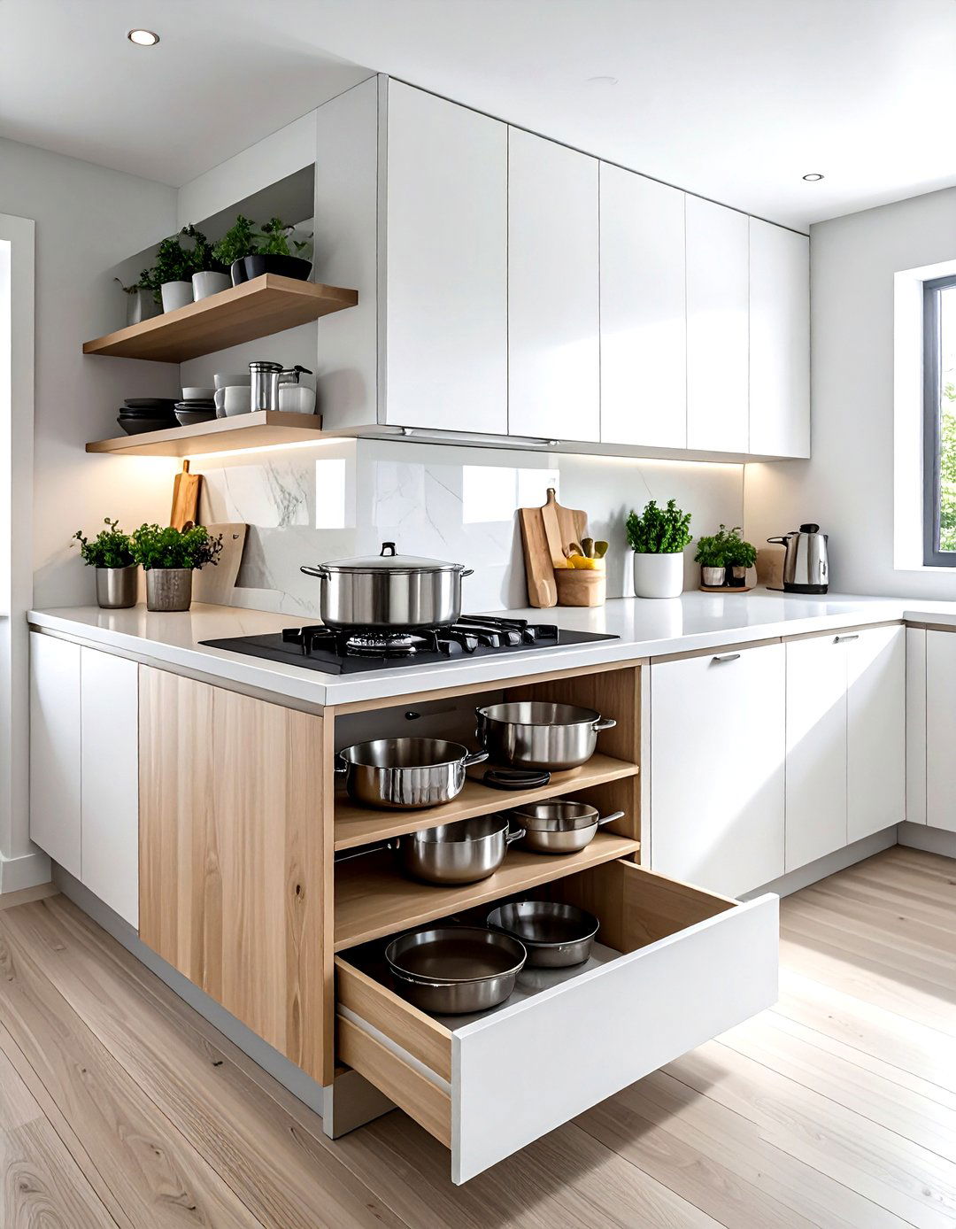 Corner Cabinet Storage - 30 kitchen workflow ideas