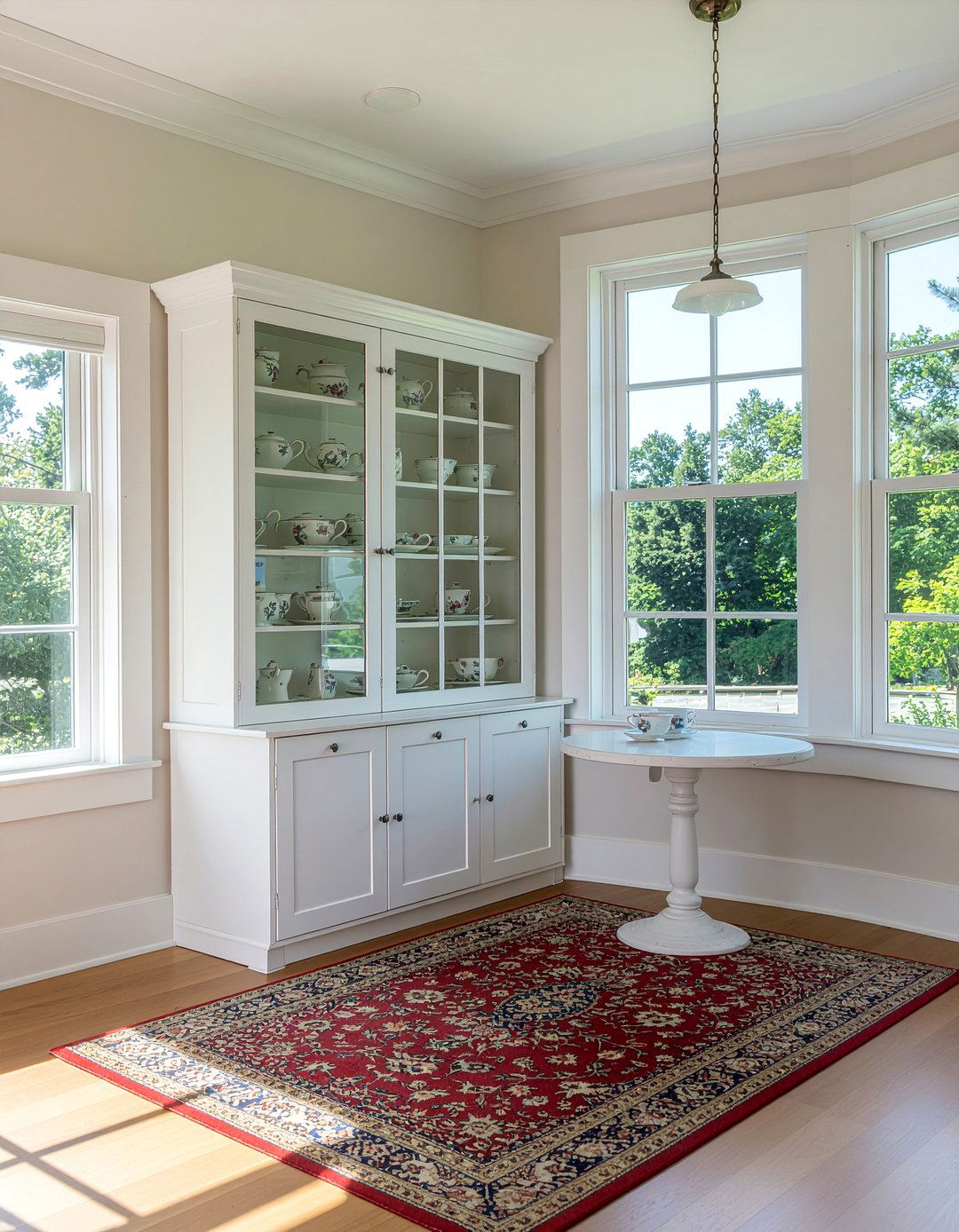 Corner China Cupboard - 30 family heirloom dining room ideas